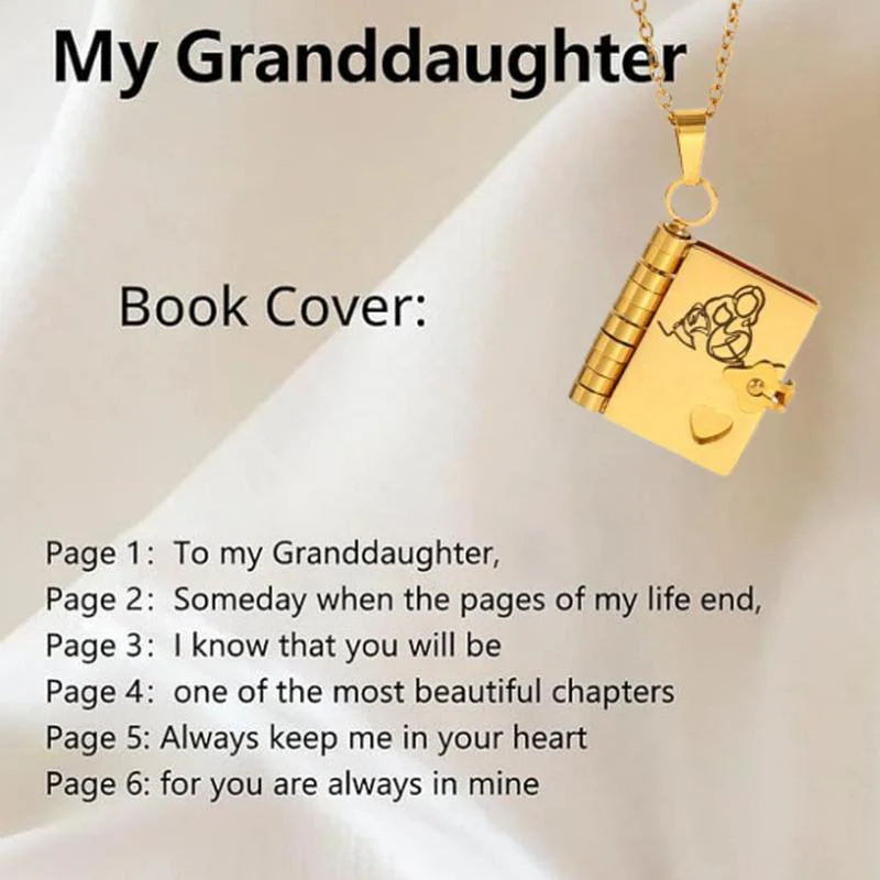 Book Necklace For Granddaughter - Image 8