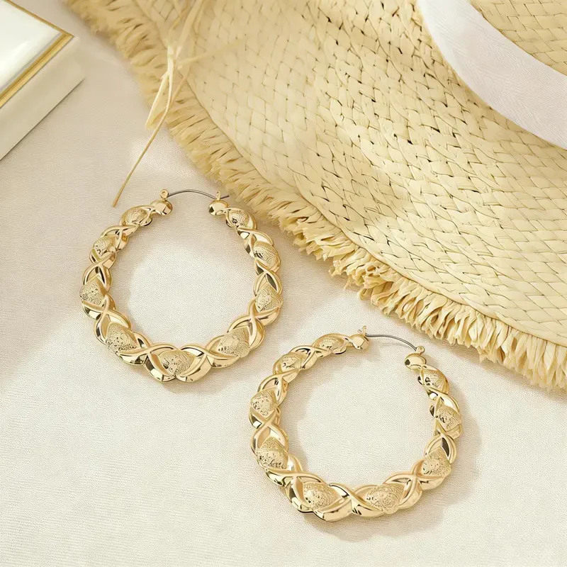 Braided Hoop Earrings - Image 2