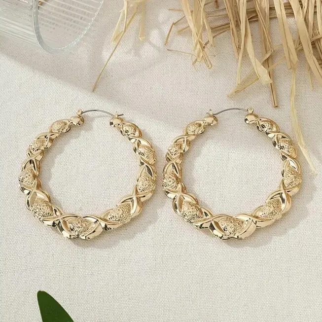 Braided Hoop Earrings - Image 4