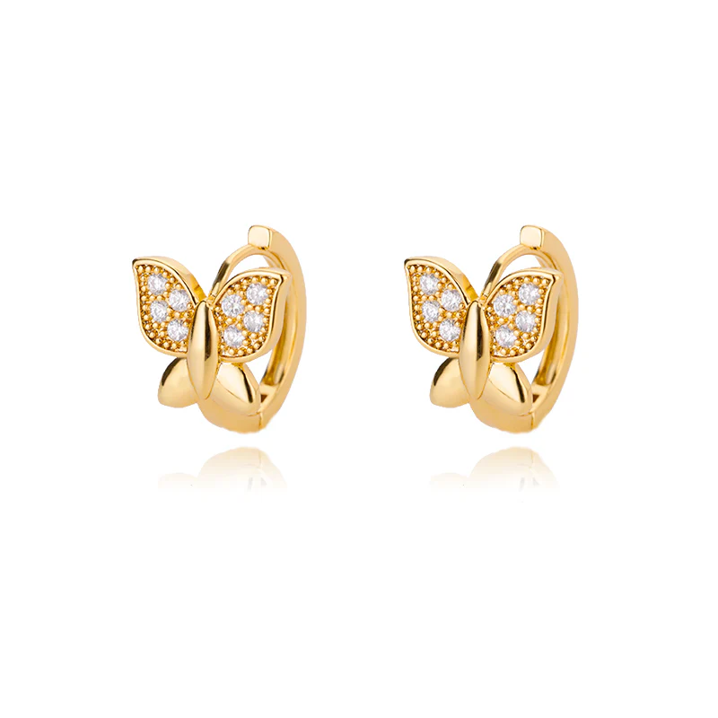Butterfly Embrace Hoop Earrings - Image 2