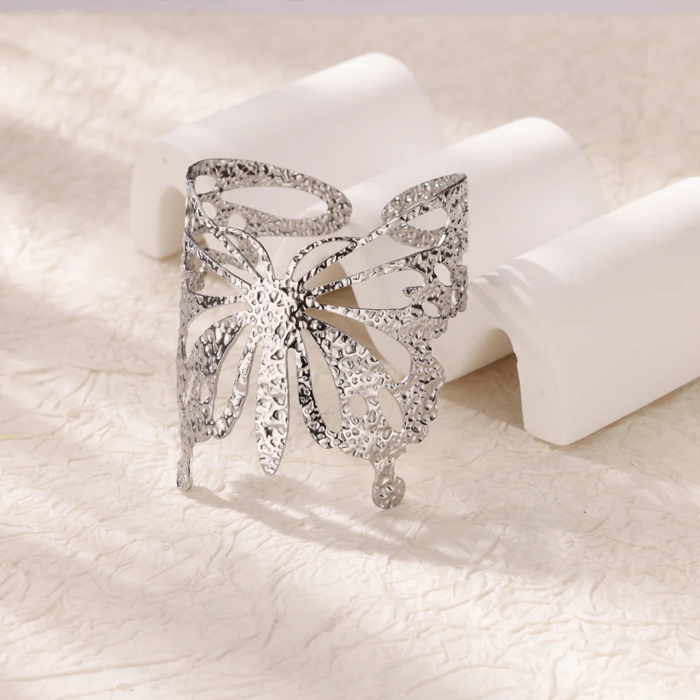 Butterfly Wide Cuff Bracelet - Image 2