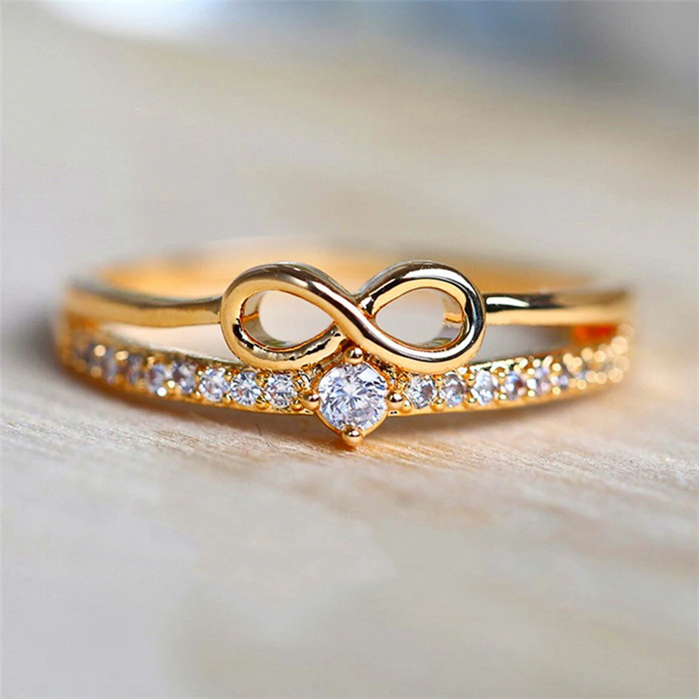 Chic Bow Infinity Zirconia Ring - Image 2