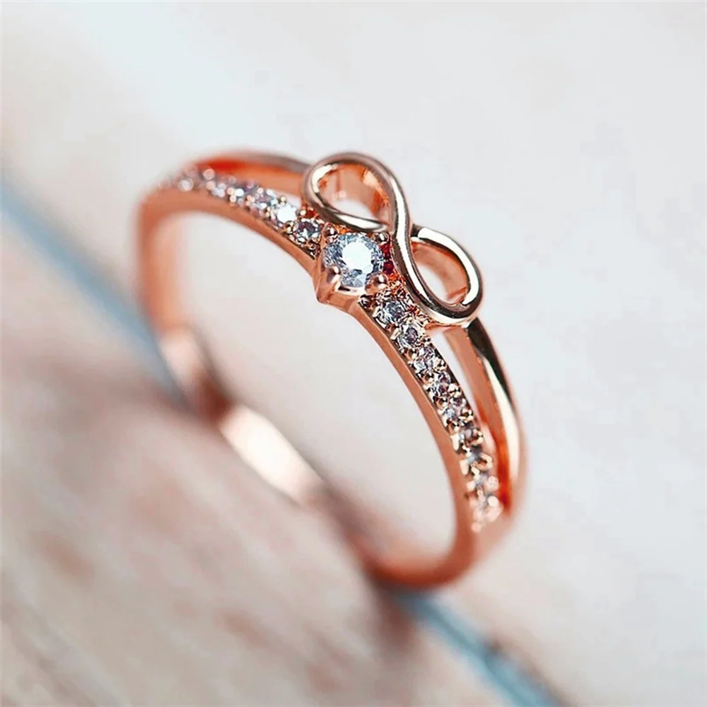 Chic Bow Infinity Zirconia Ring - Image 3