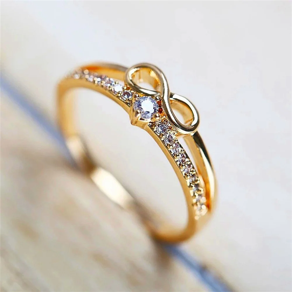 Chic Bow Infinity Zirconia Ring - Image 4