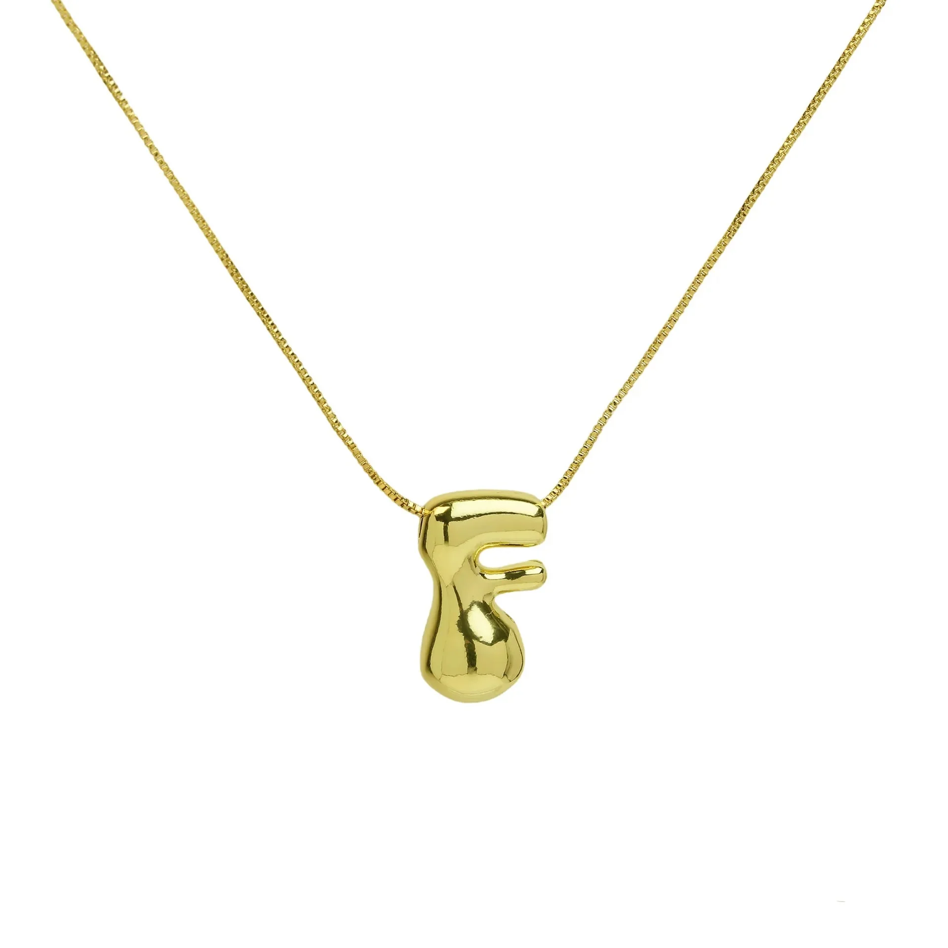 Chunky Balloon Initial Letter Necklace - Image 11