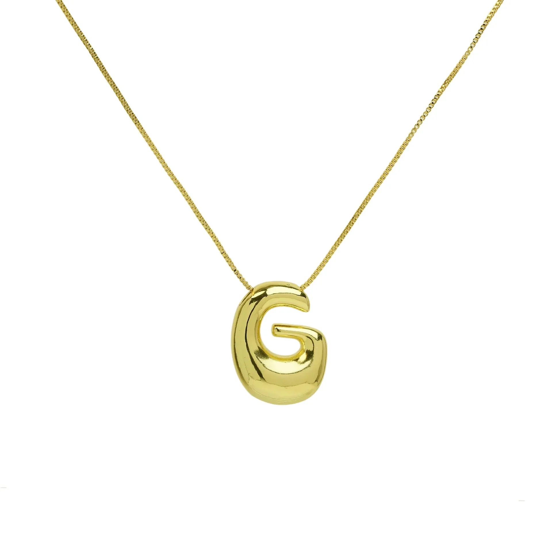 Chunky Balloon Initial Letter Necklace - Image 12