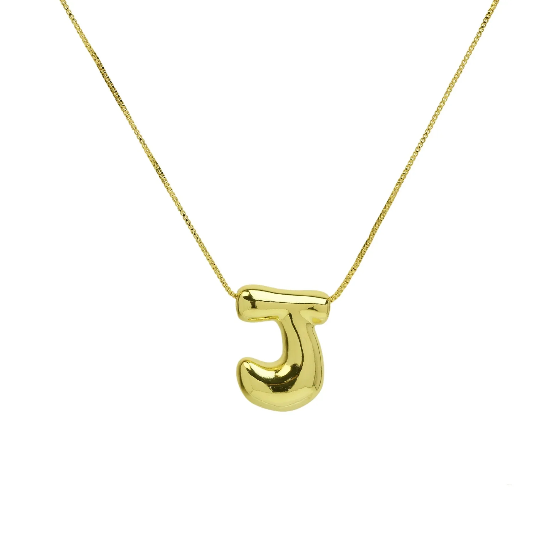 Chunky Balloon Initial Letter Necklace - Image 15