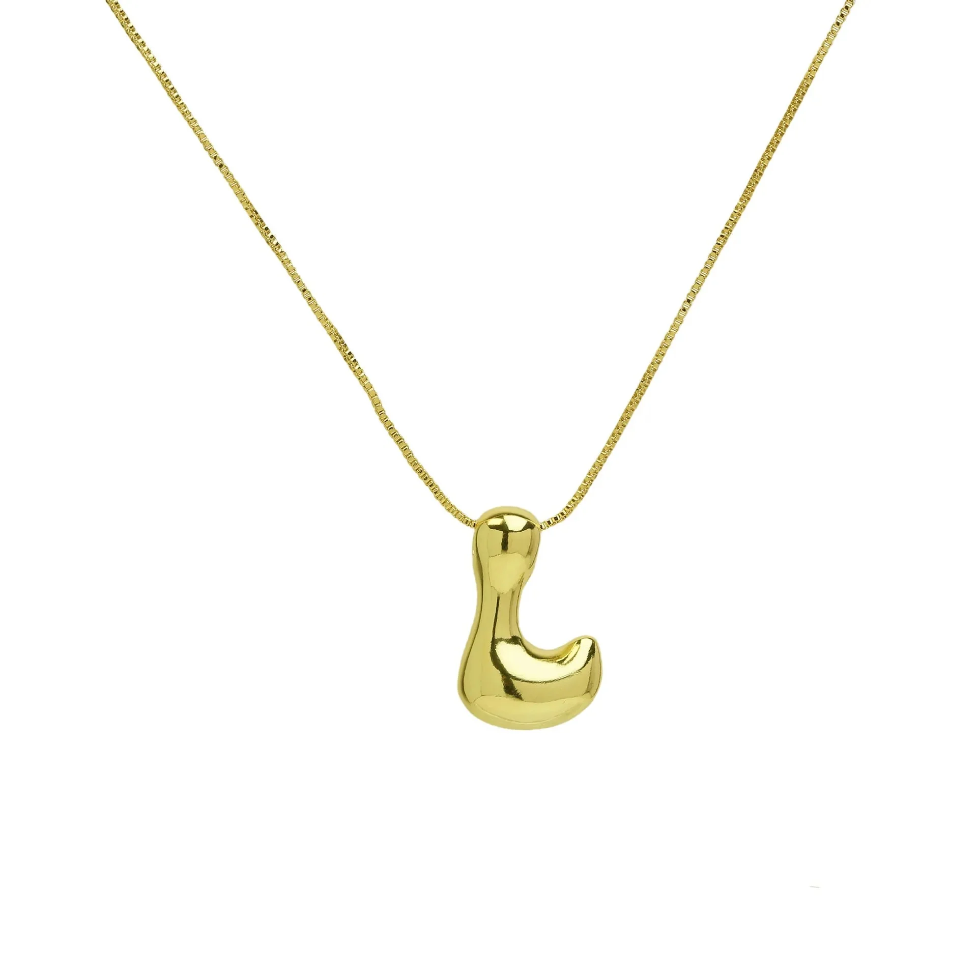 Chunky Balloon Initial Letter Necklace - Image 17