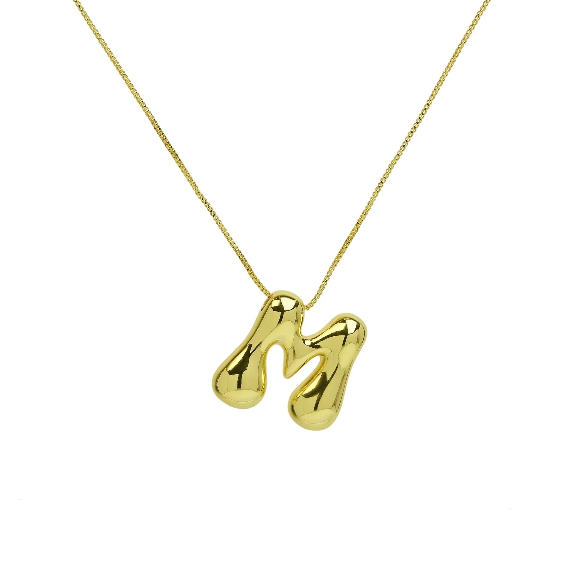 Chunky Balloon Initial Letter Necklace - Image 18