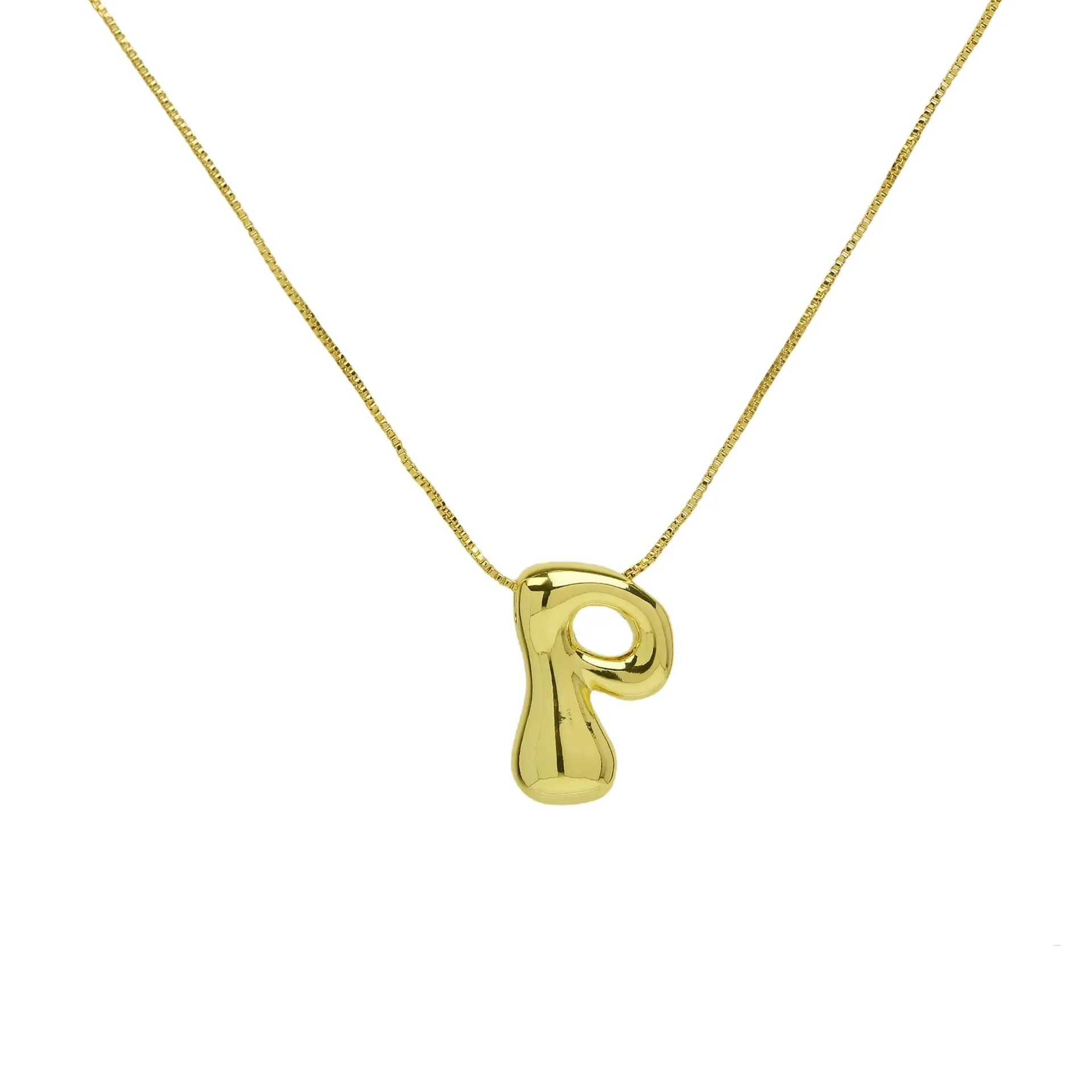 Chunky Balloon Initial Letter Necklace - Image 21