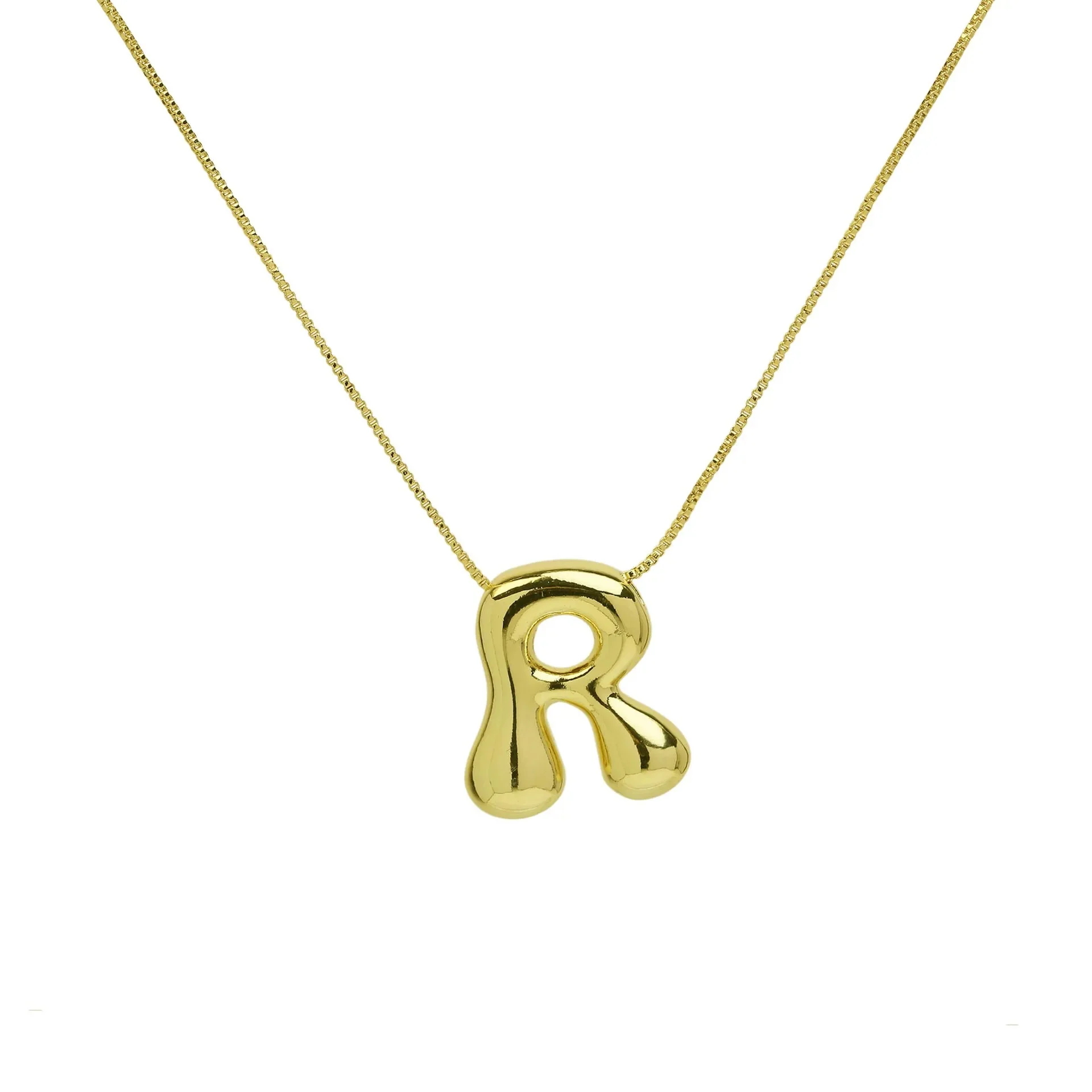 Chunky Balloon Initial Letter Necklace - Image 23