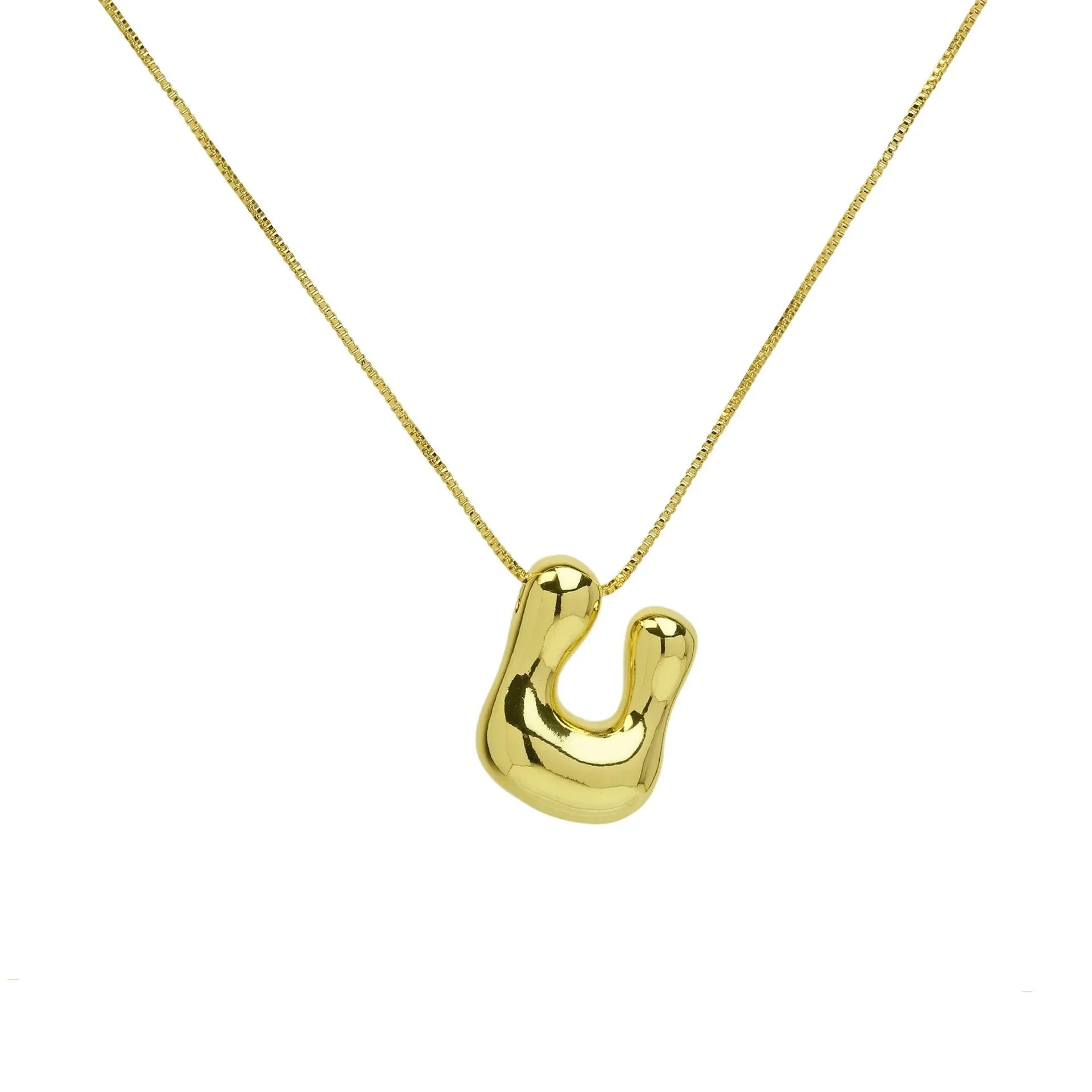 Chunky Balloon Initial Letter Necklace - Image 26