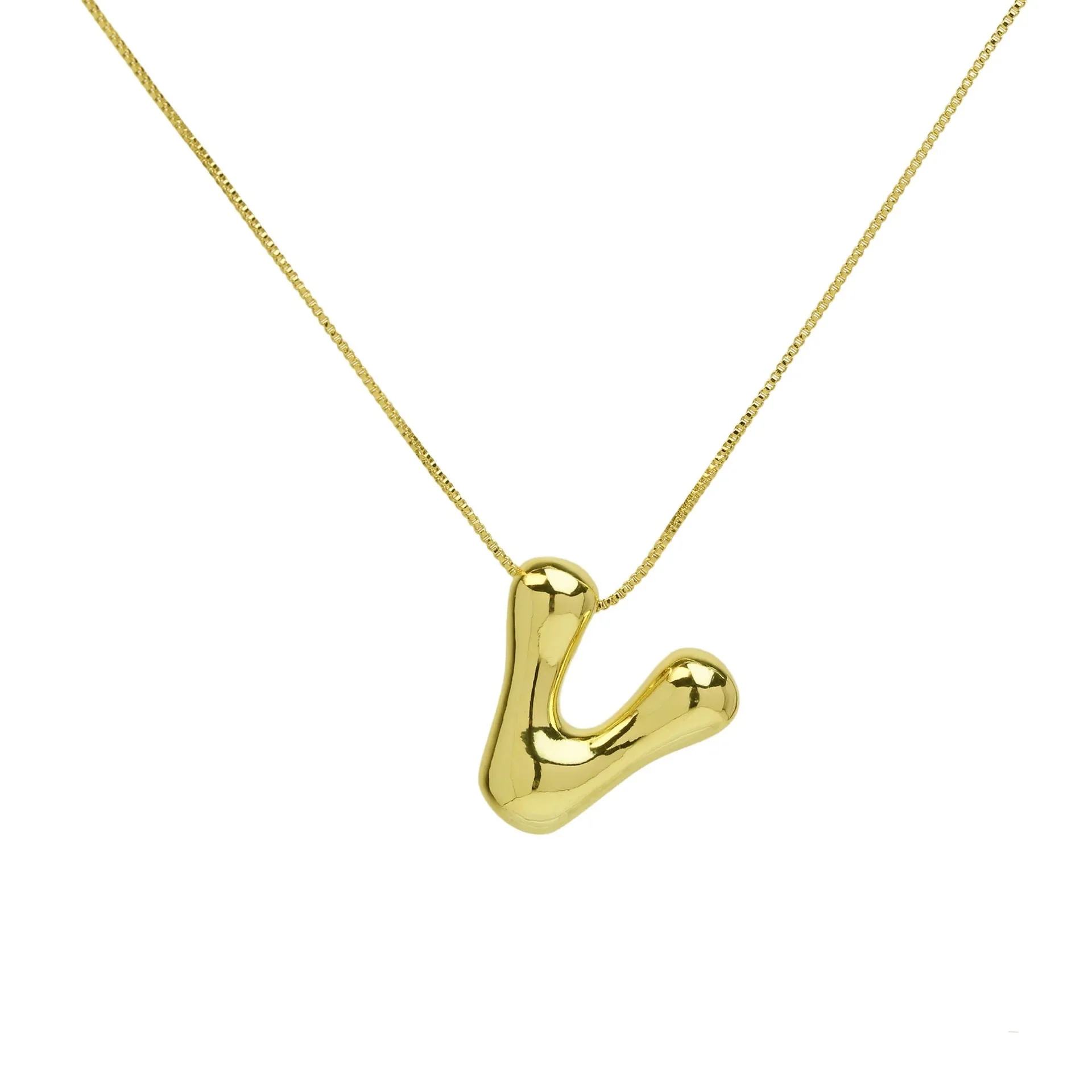 Chunky Balloon Initial Letter Necklace - Image 27