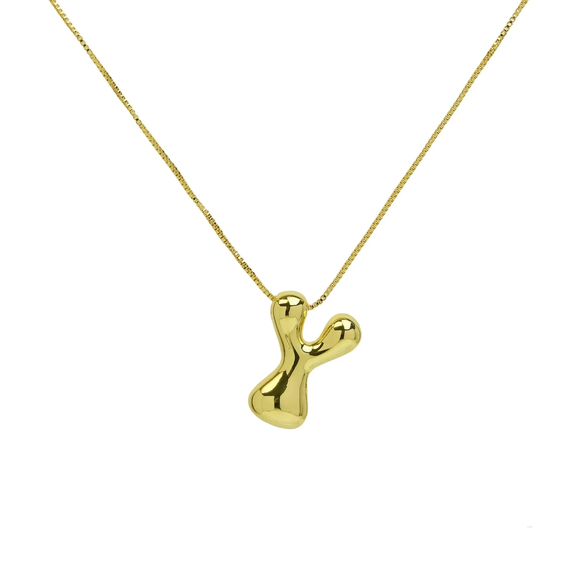 Chunky Balloon Initial Letter Necklace - Image 30
