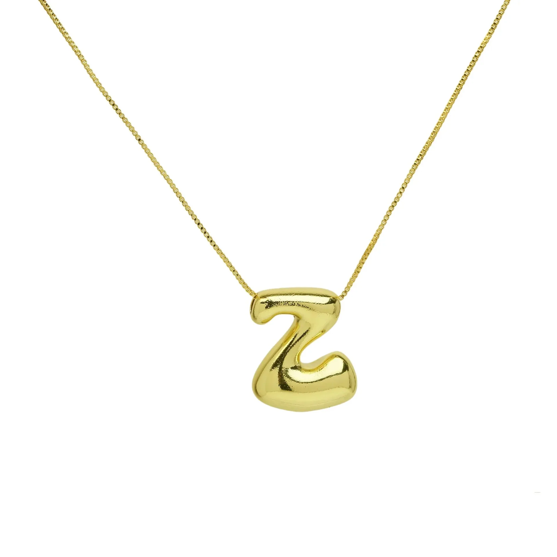 Chunky Balloon Initial Letter Necklace - Image 31