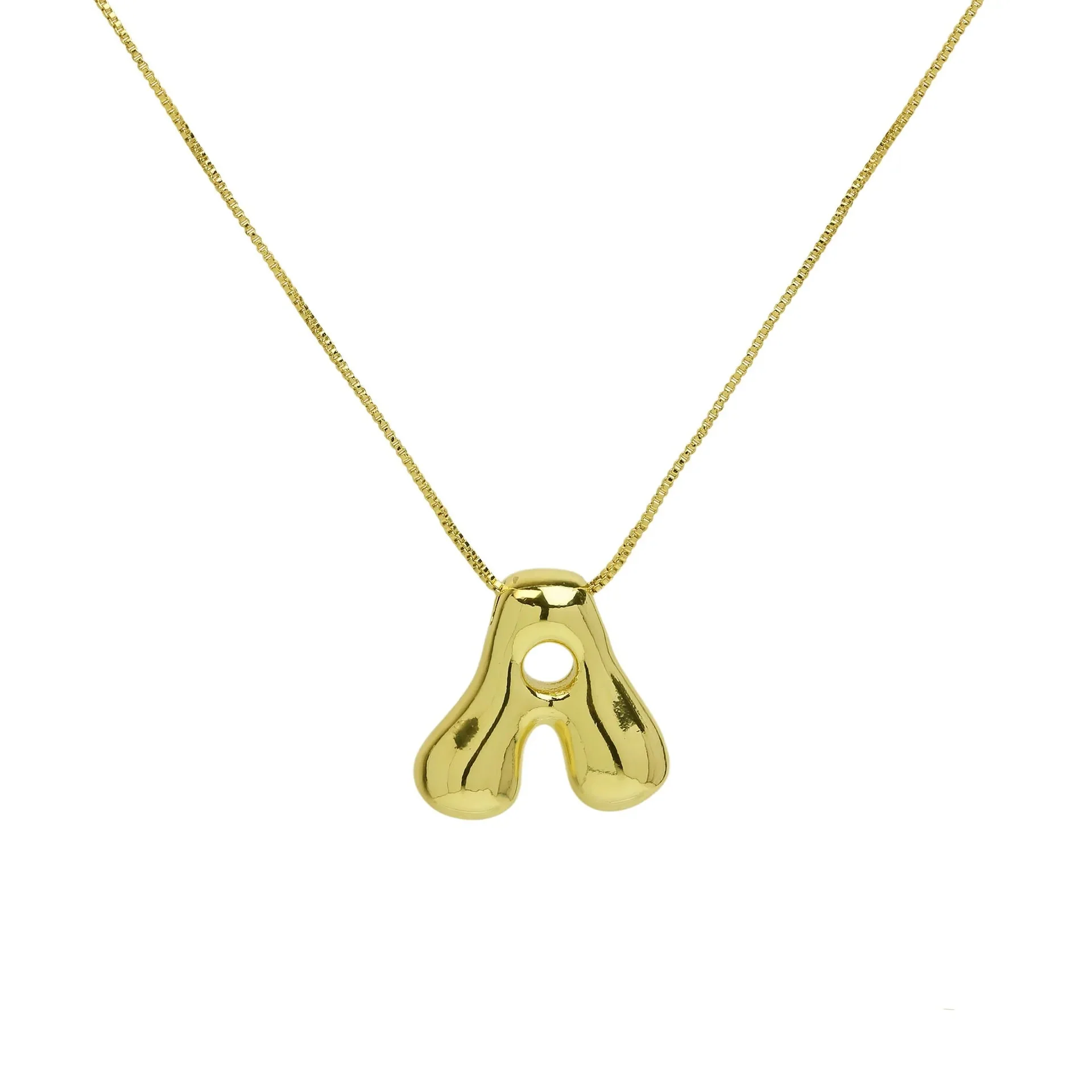 Chunky Balloon Initial Letter Necklace - Image 6
