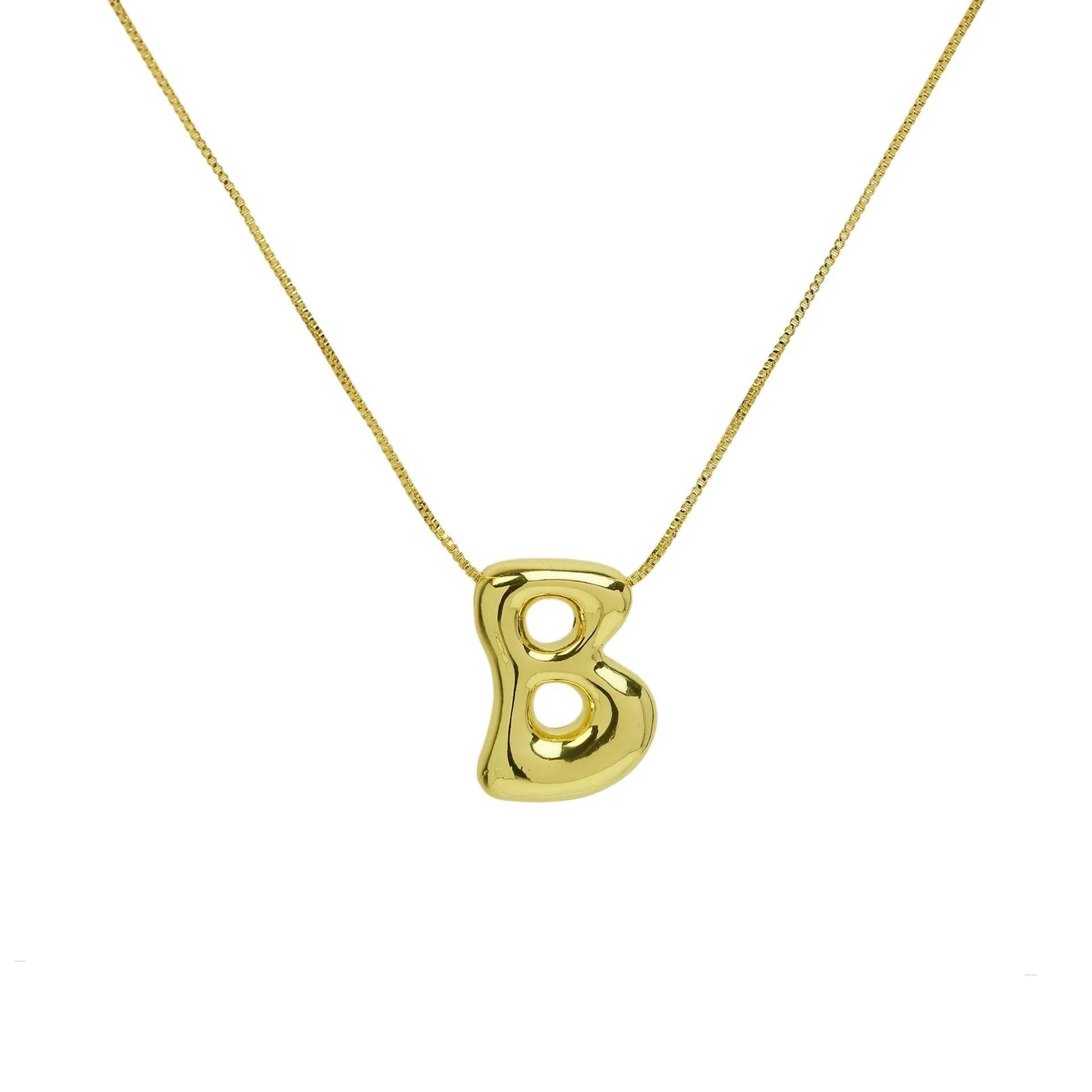 Chunky Balloon Initial Letter Necklace - Image 7
