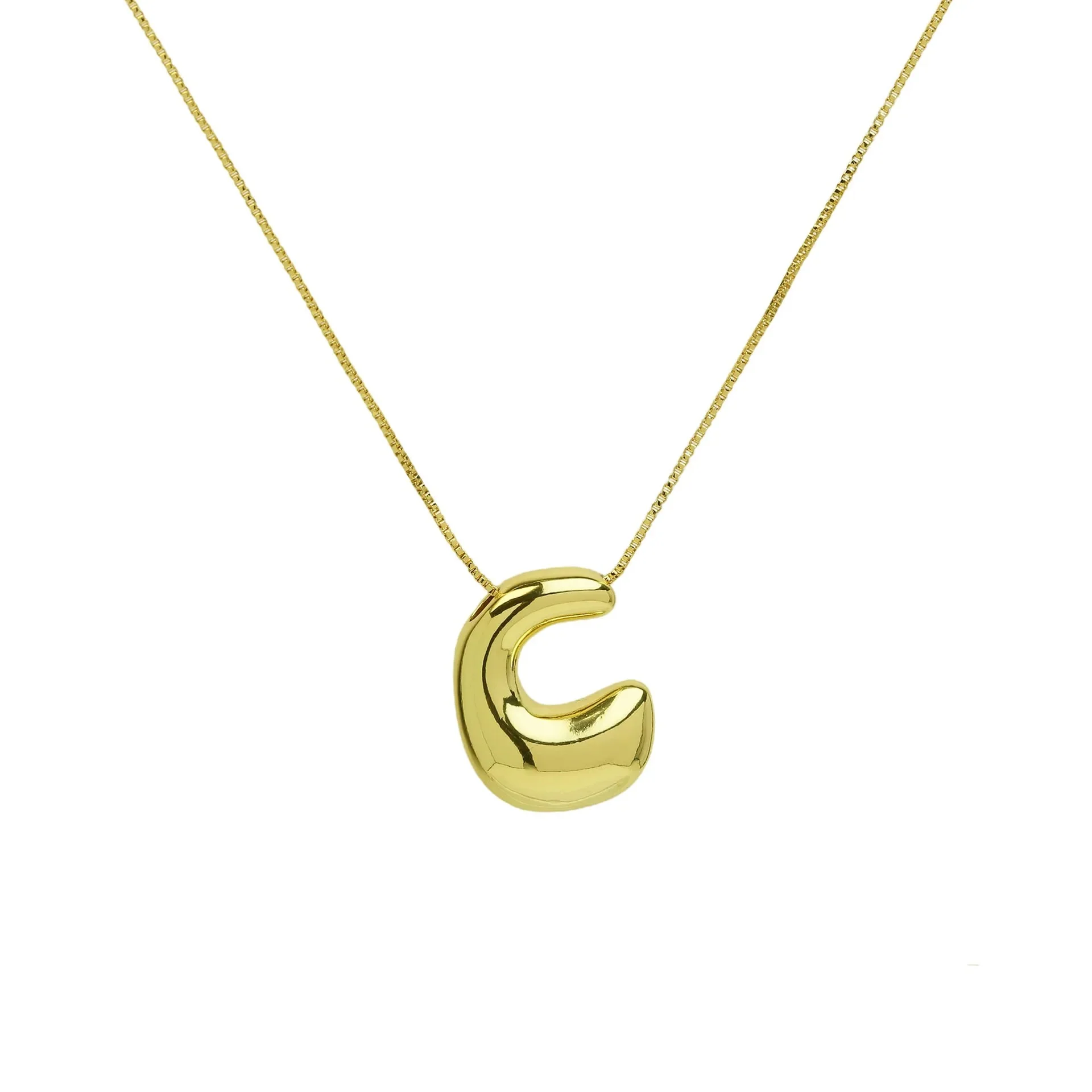 Chunky Balloon Initial Letter Necklace - Image 8