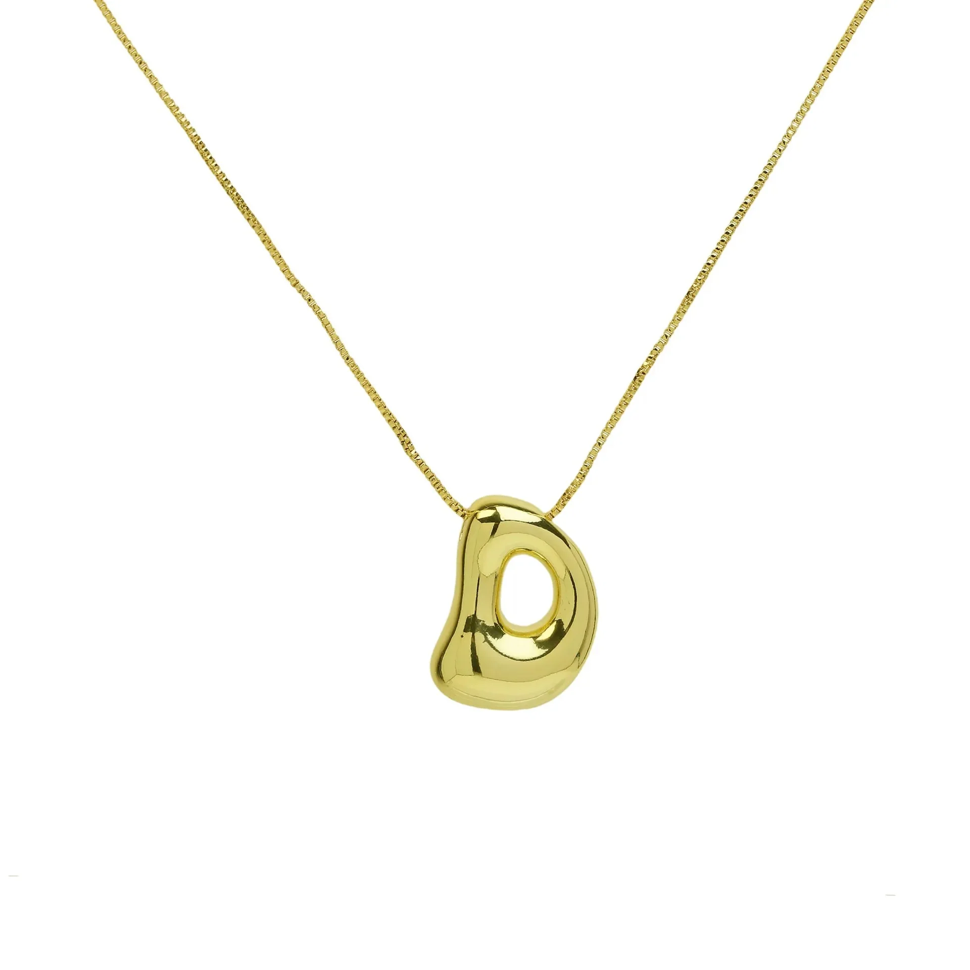 Chunky Balloon Initial Letter Necklace - Image 9