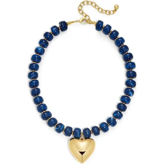 Chunky Bead Heart Necklace - Image 10