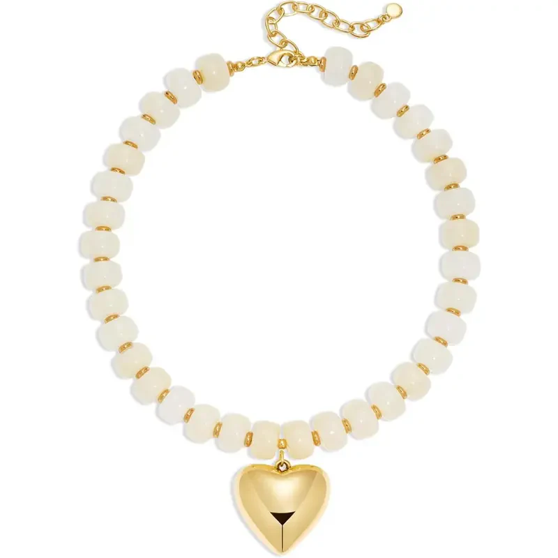 Chunky Bead Heart Necklace - Image 15