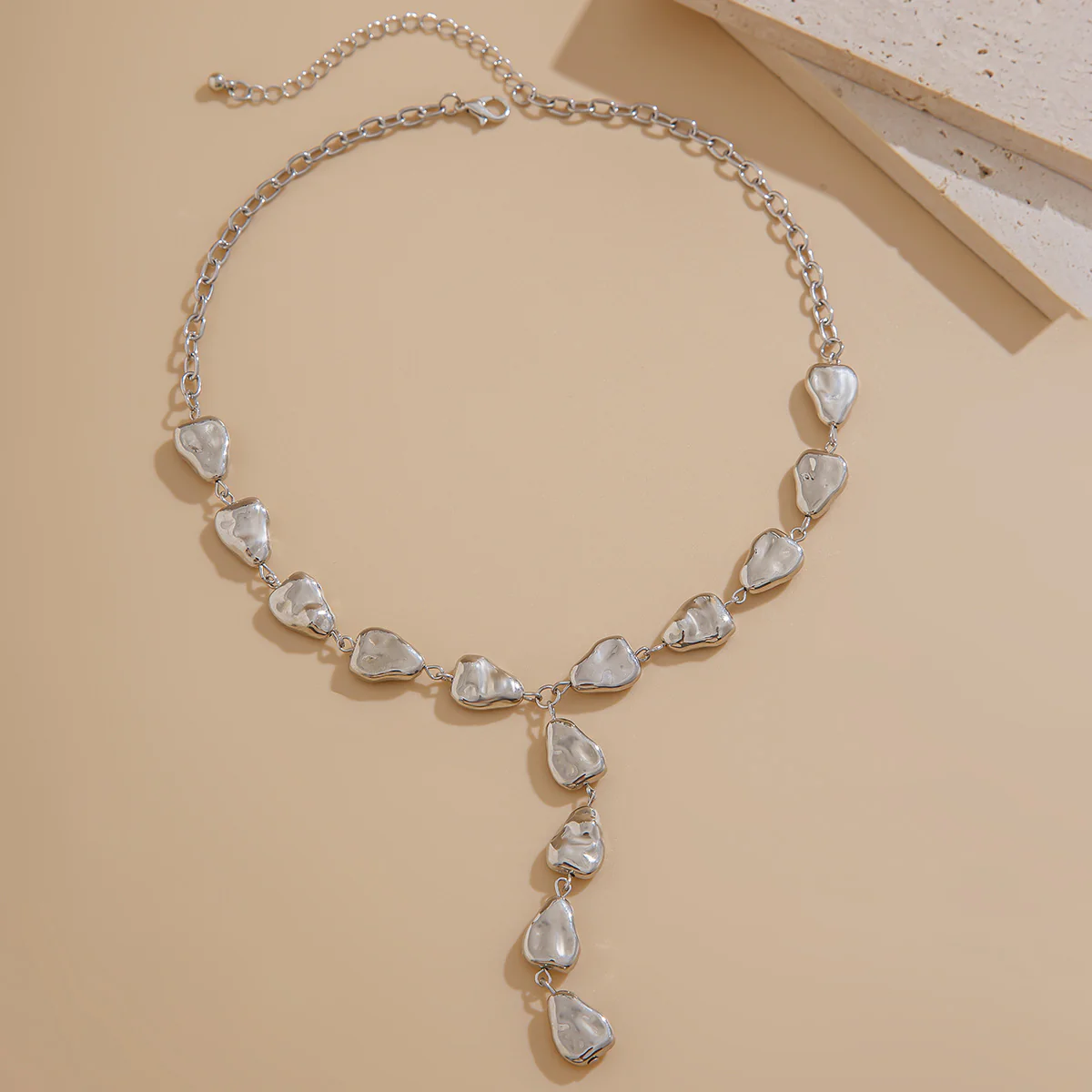 Chunky Gold Drop Statement Necklace - Image 4