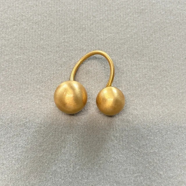 Chunky Matte Metal Statement Ring - Image 3