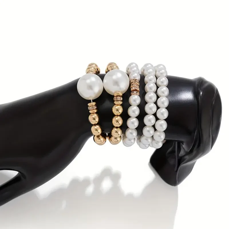Chunky Pearl Beaded Bracelet Set - Image 6