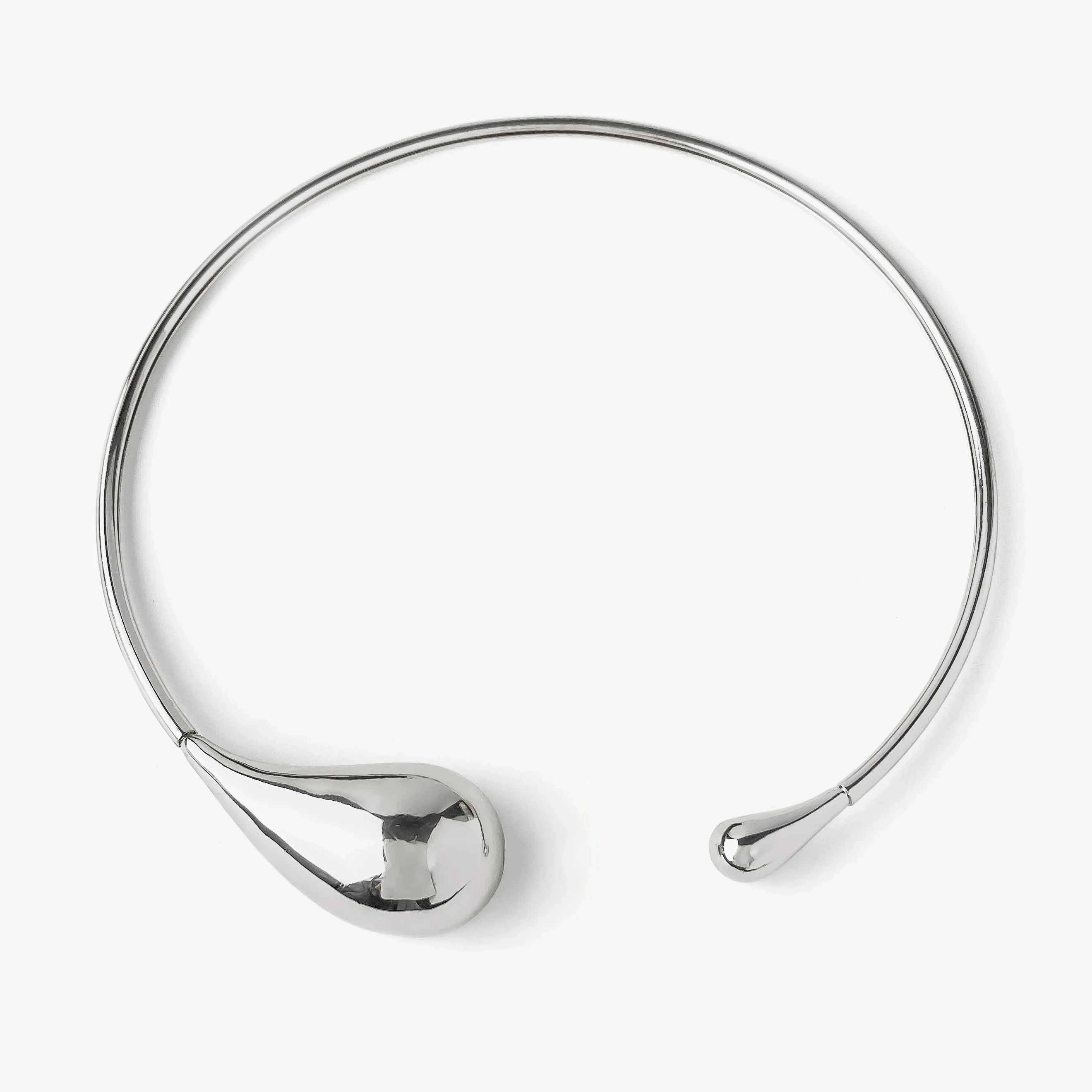 Chunky Water Drop Open Necklace - Image 4