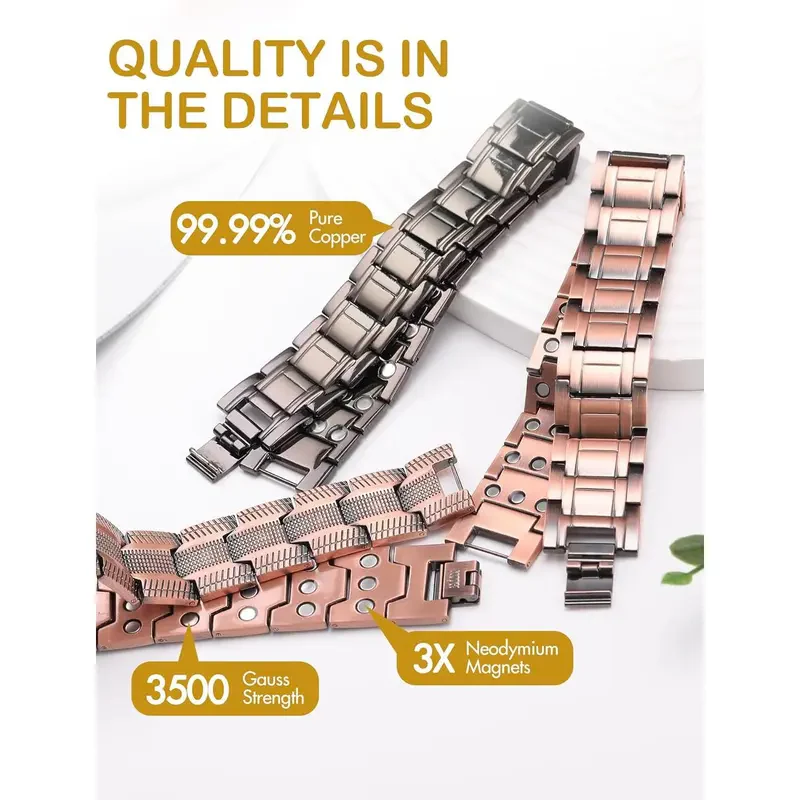 Classic Copper Magnetic Bracelet - Image 2