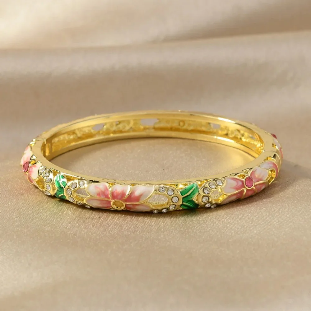 Cloisonne Traditional Floral Bracelet - Image 3