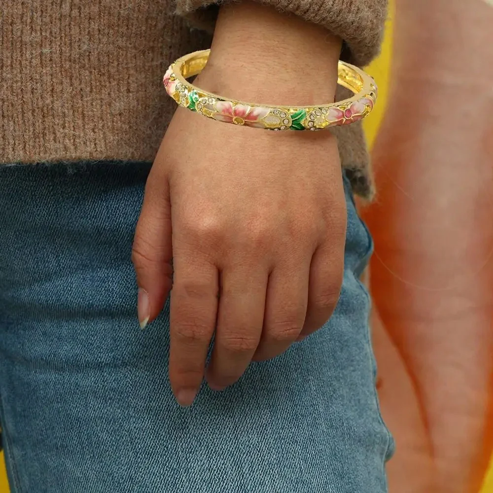 Cloisonne Traditional Floral Bracelet - Image 6
