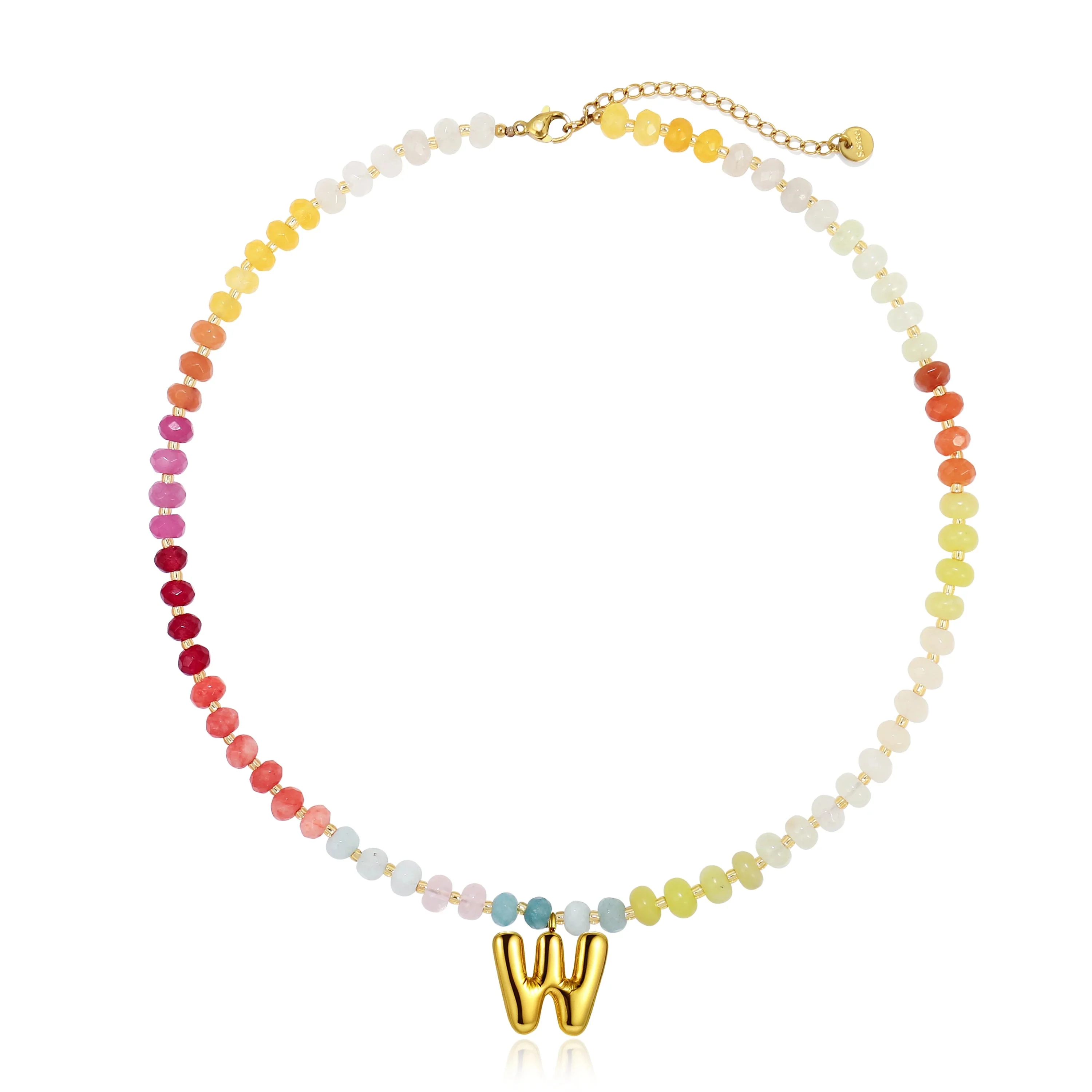 Colorful Balloon Letter Necklace - Image 23