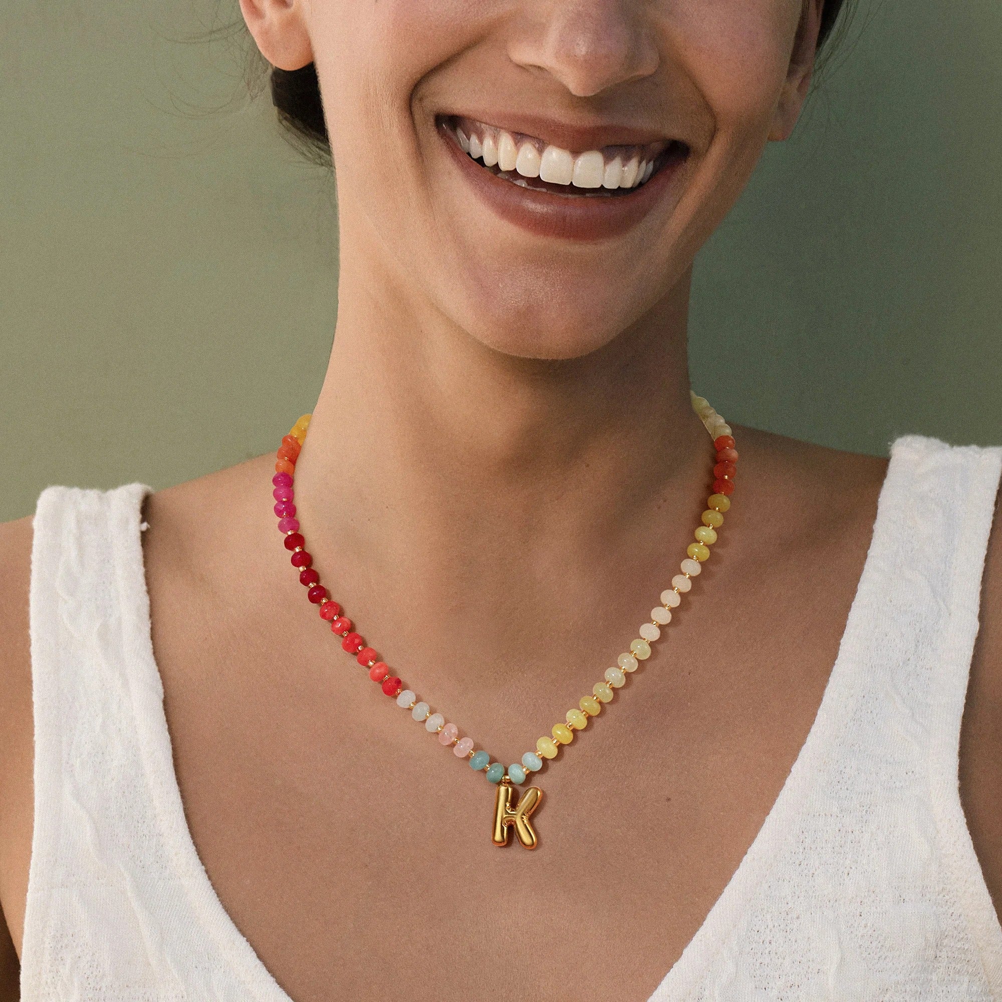 Colorful Balloon Letter Necklace - Image 28