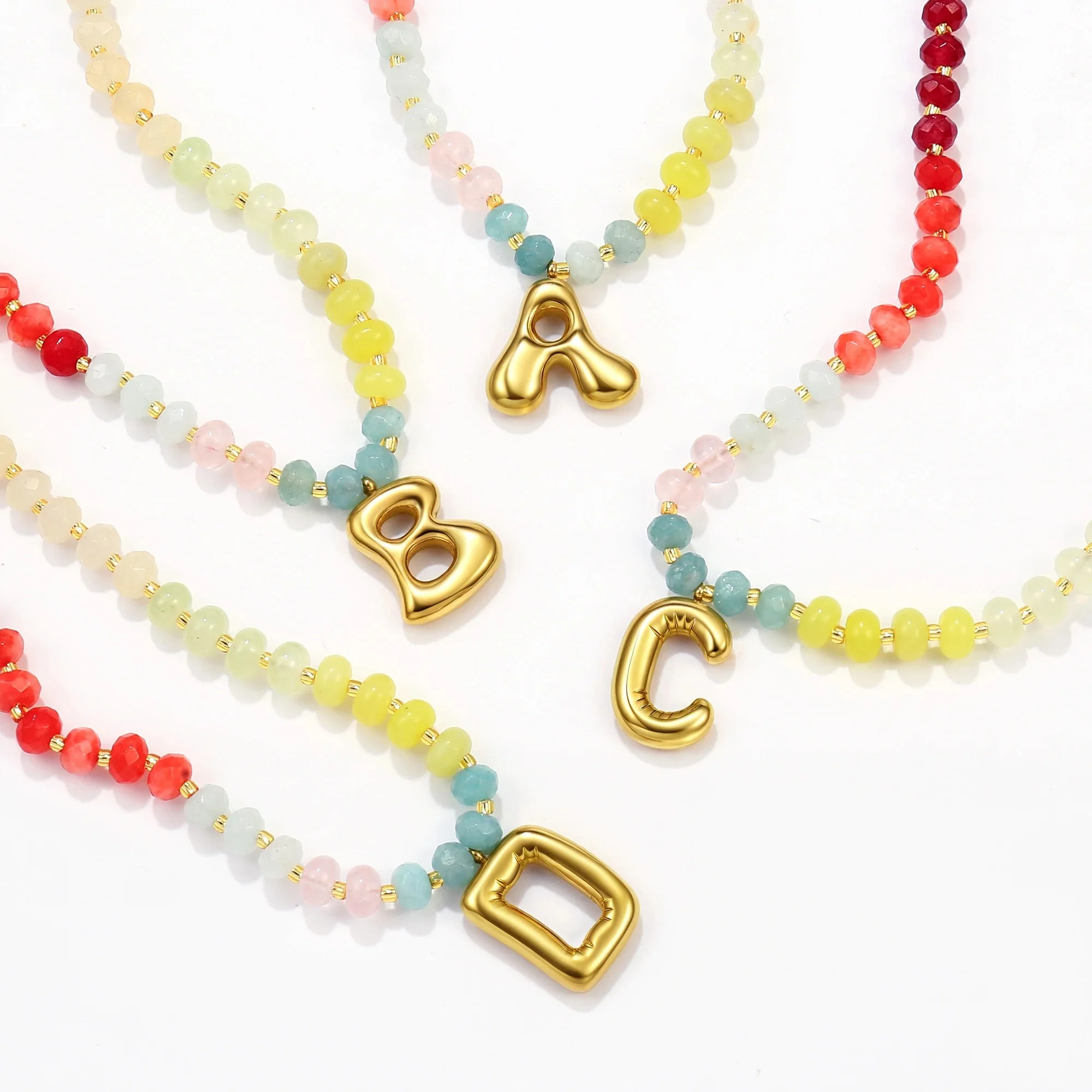 Colorful Balloon Letter Necklace - Image 30