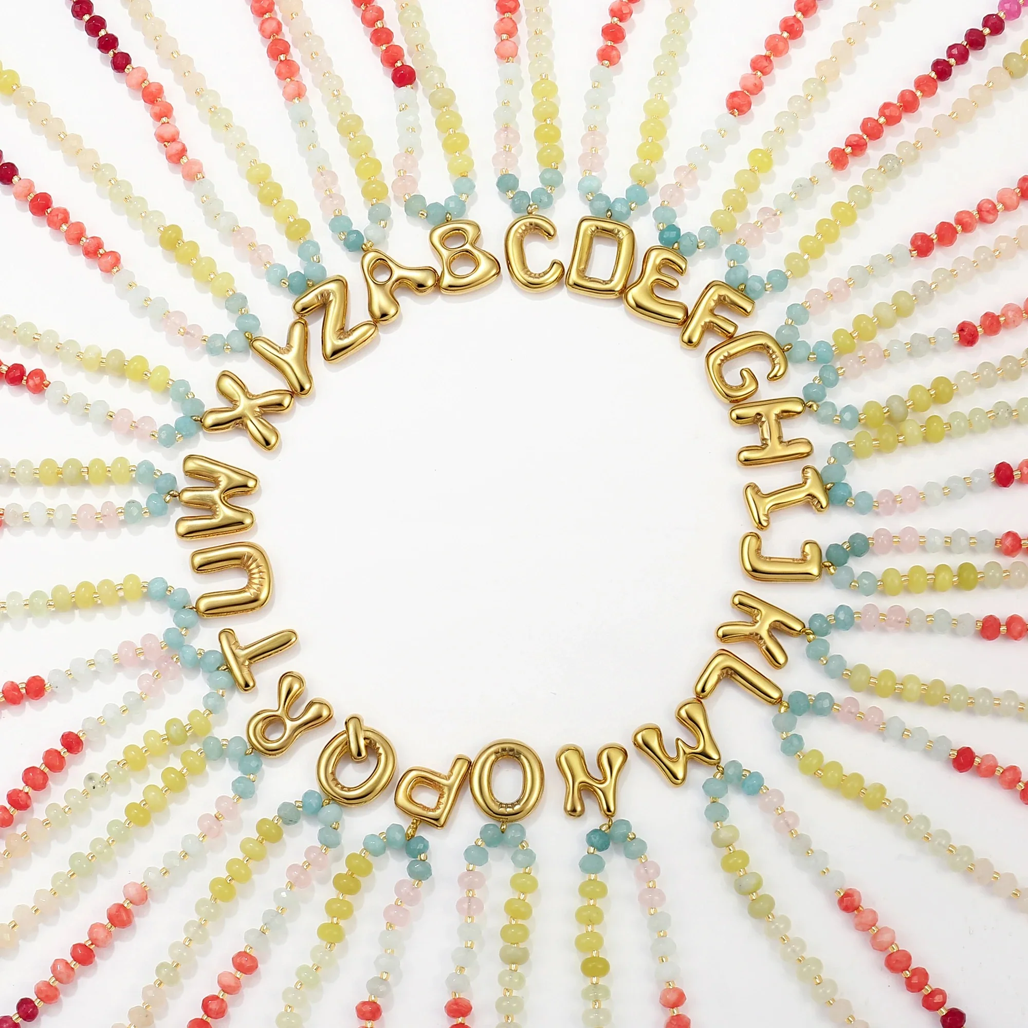 Colorful Balloon Letter Necklace - Image 31