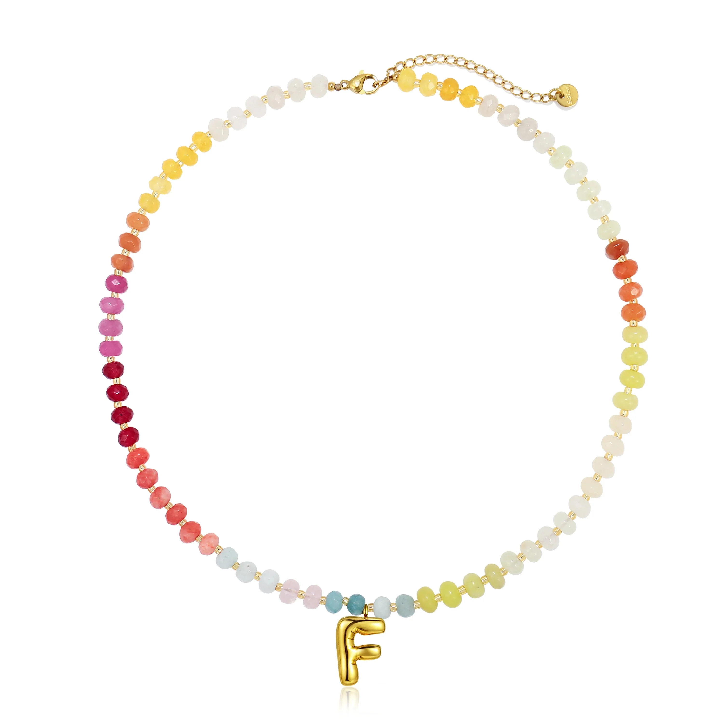 Colorful Balloon Letter Necklace - Image 6