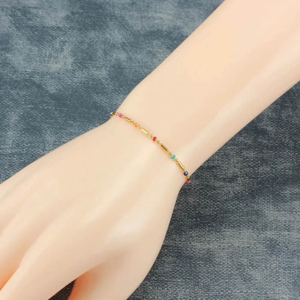 Colorful Bead Bamboo Bracelet - Image 5