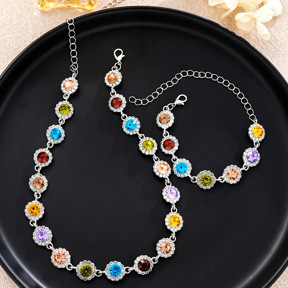 Colorful Choker & Bracelet Set - Image 2