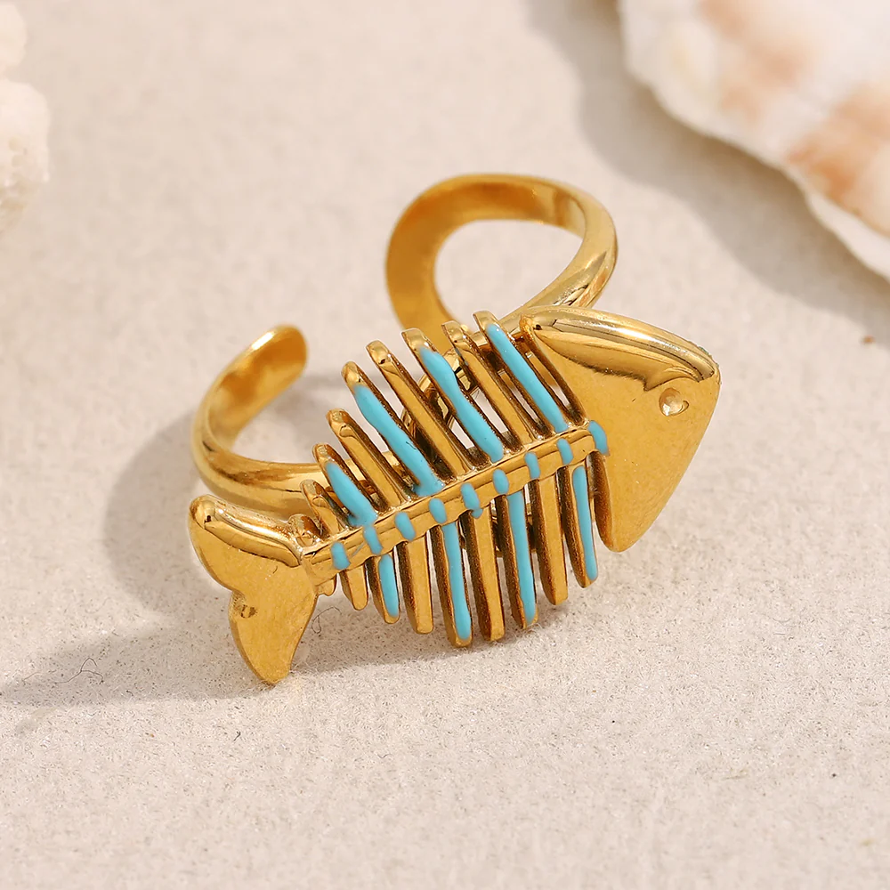 Colorful Fish Statement Ring - Image 4