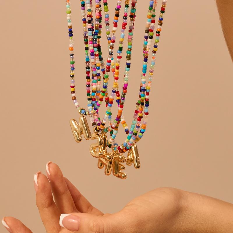 Colorful Letter Necklace - Image 3