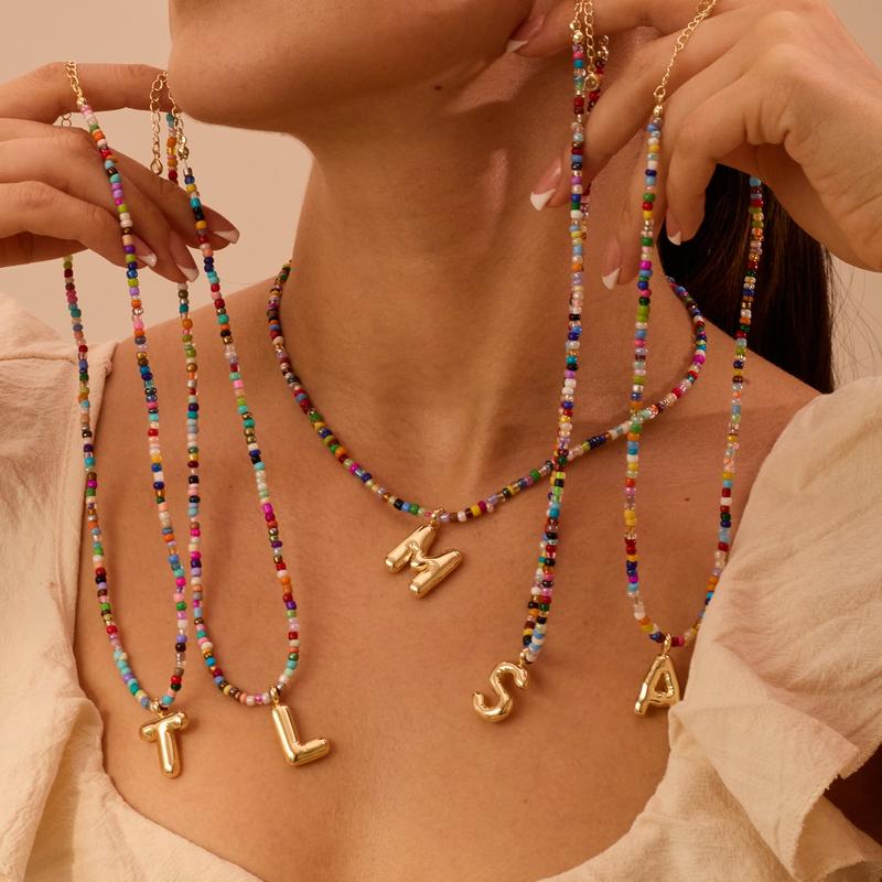 Colorful Letter Necklace - Image 4