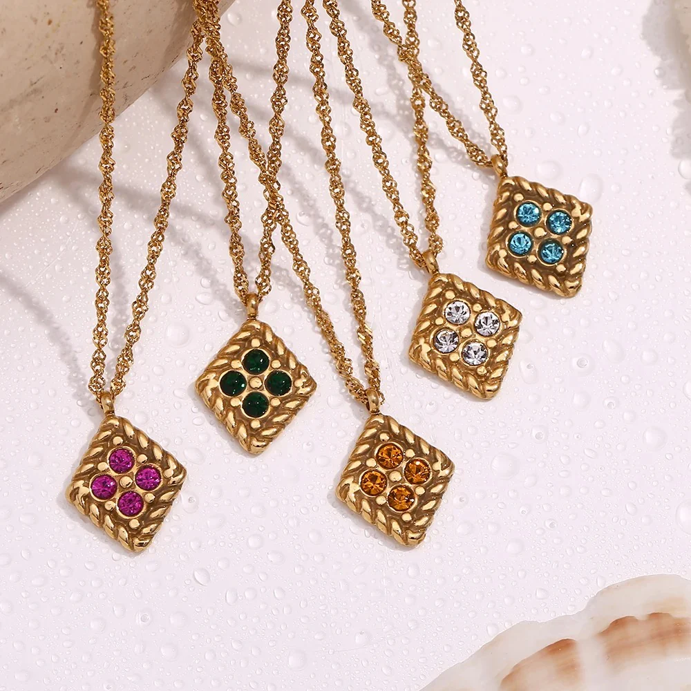 Colorful Rhinestone Cookies Necklace - Image 11