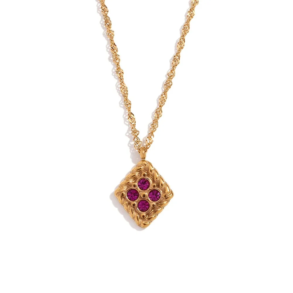 Colorful Rhinestone Cookies Necklace - Image 4
