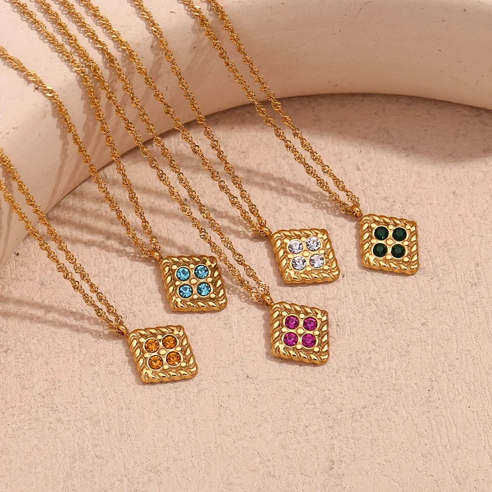 Colorful Rhinestone Cookies Necklace - Image 6