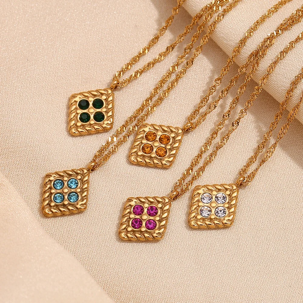 Colorful Rhinestone Cookies Necklace - Image 7