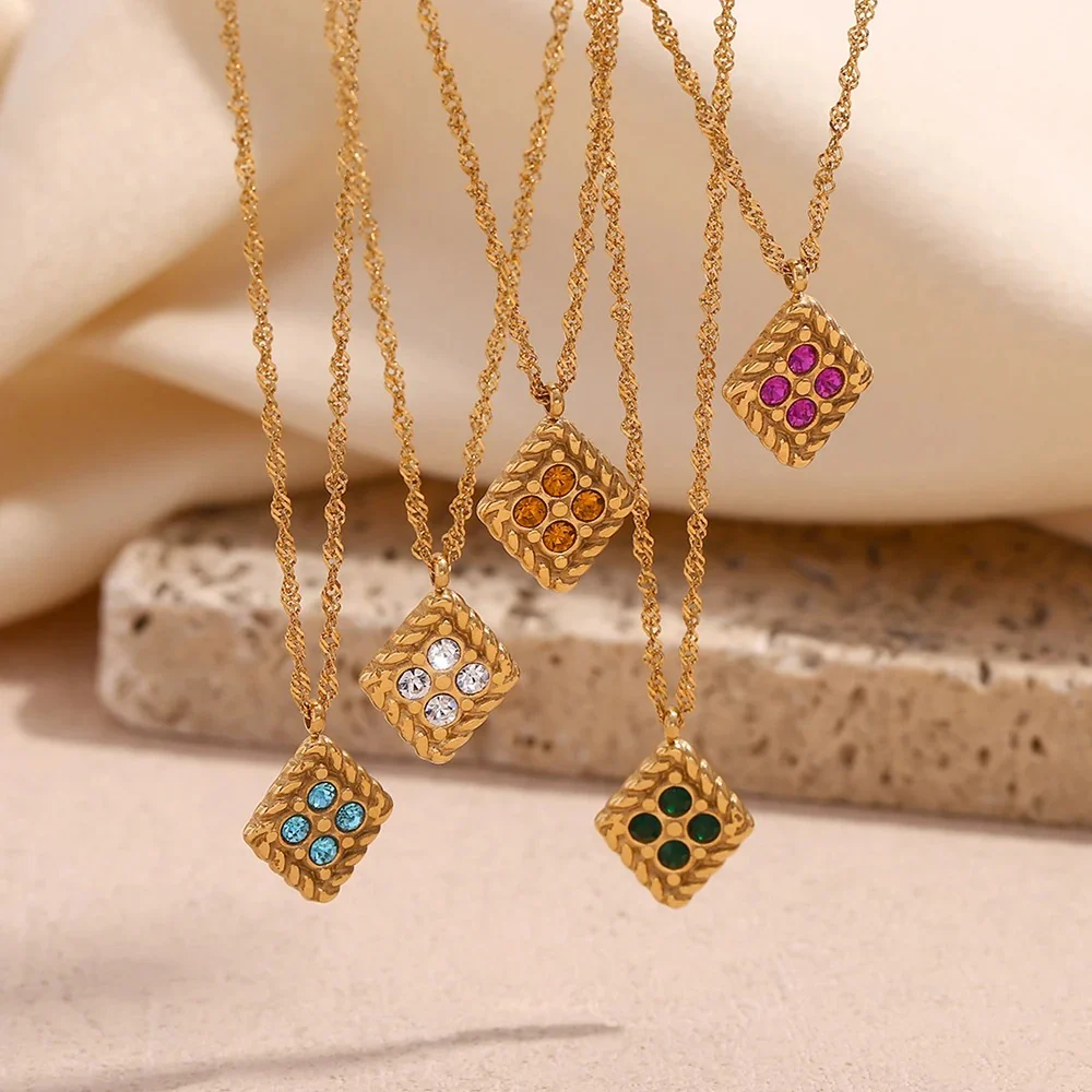 Colorful Rhinestone Cookies Necklace - Image 8