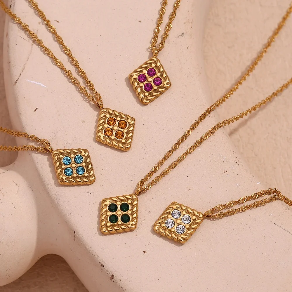 Colorful Rhinestone Cookies Necklace - Image 9