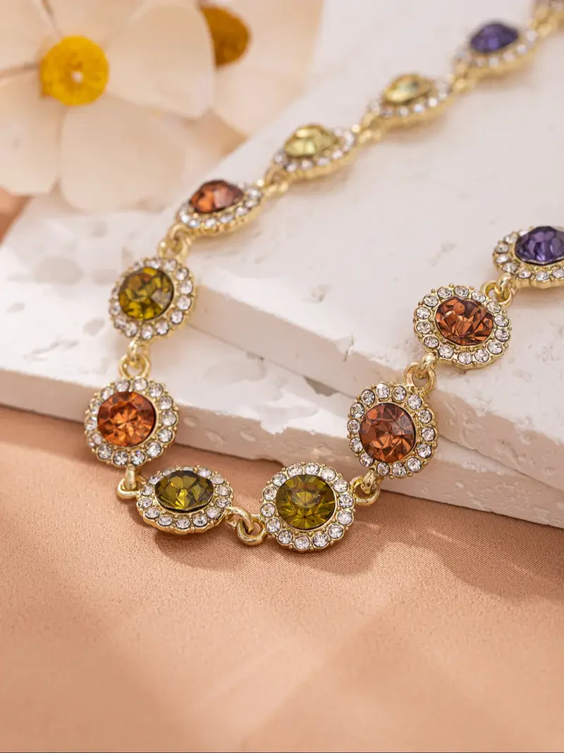 Colorful Rhinestone Necklace - Image 3