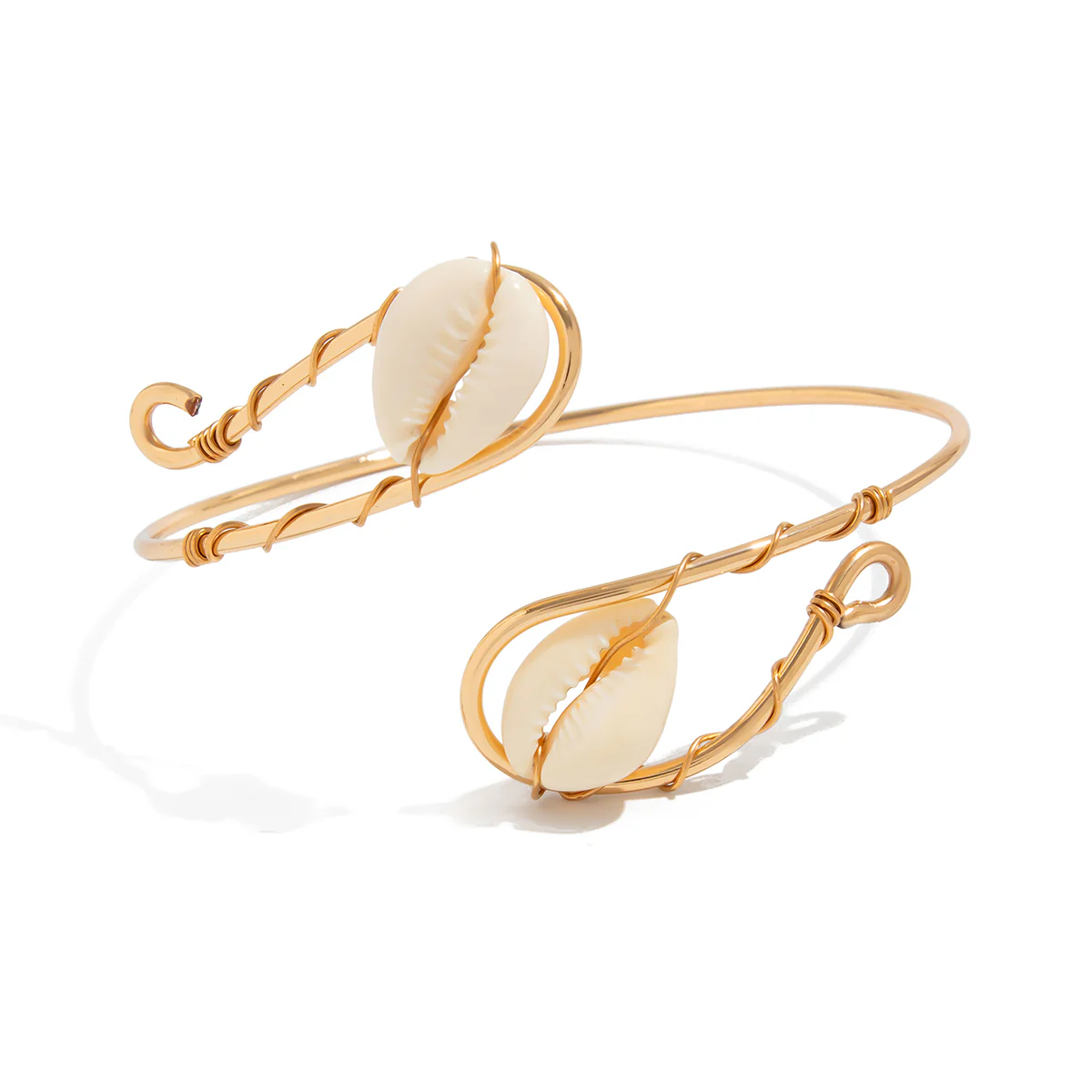 Cowrie Shell Double Arm Cuff - Image 4